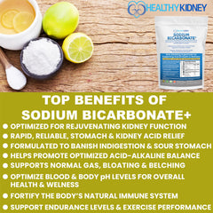 Kidney Restore stomach acid relief scoop showing quick-acting alkalinity for indigestion relief