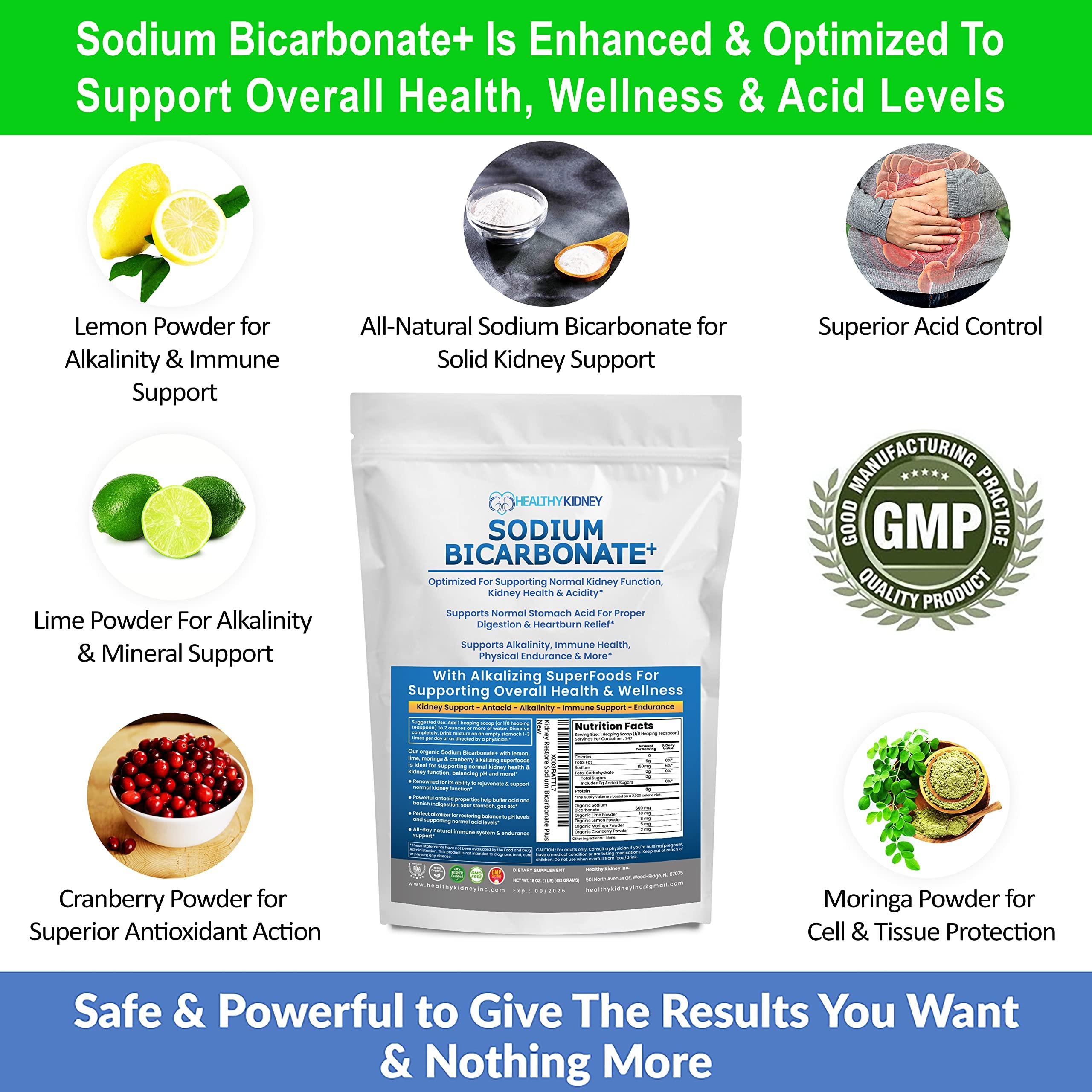 Kidney Restore stomach-neutralizer burn-relief emphasis from alkalinity.