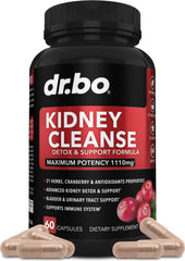 Bottle label of Kidney Cleanse Detox Supplement