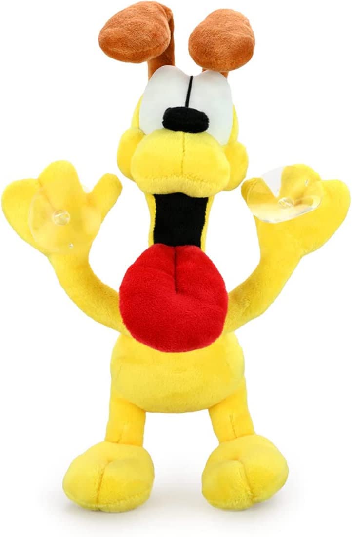Garfield Odie 8-inch plush window cling on a smooth surface