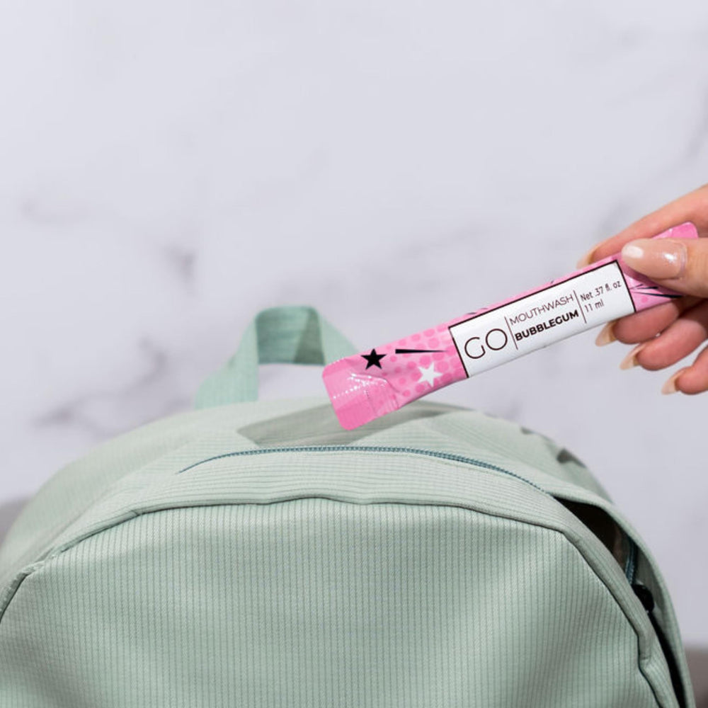 Go Mouthwash packets suitable for kids and adults