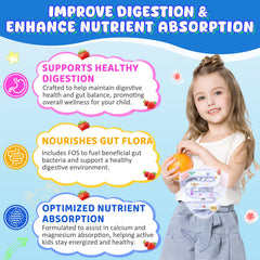 Probiotics and prebiotics symbols for digestive support