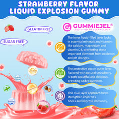 Sugar-free, gelatin-free, vegan badges on the packaging