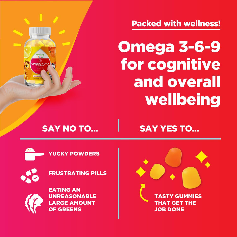 60-count packaging of DHA gummies for kids with vitamin C