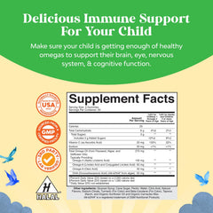 Front view of Kids DHA Omega-3 Gummies bottle showing 60 chews