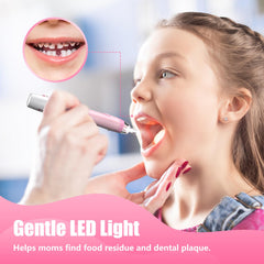 Rainbow LED light mode activated on the toothbrush