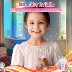 Cute giraffe-shaped pink toothbrush handle design