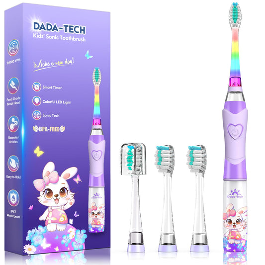 Kids electric toothbrush Rabbit Purple front view