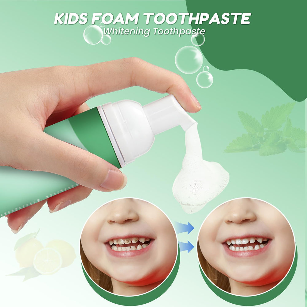 Illustration of blueberry flavor Kids Foam Toothpaste
