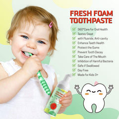 Ingredients highlighting natural formula for kids toothpaste
