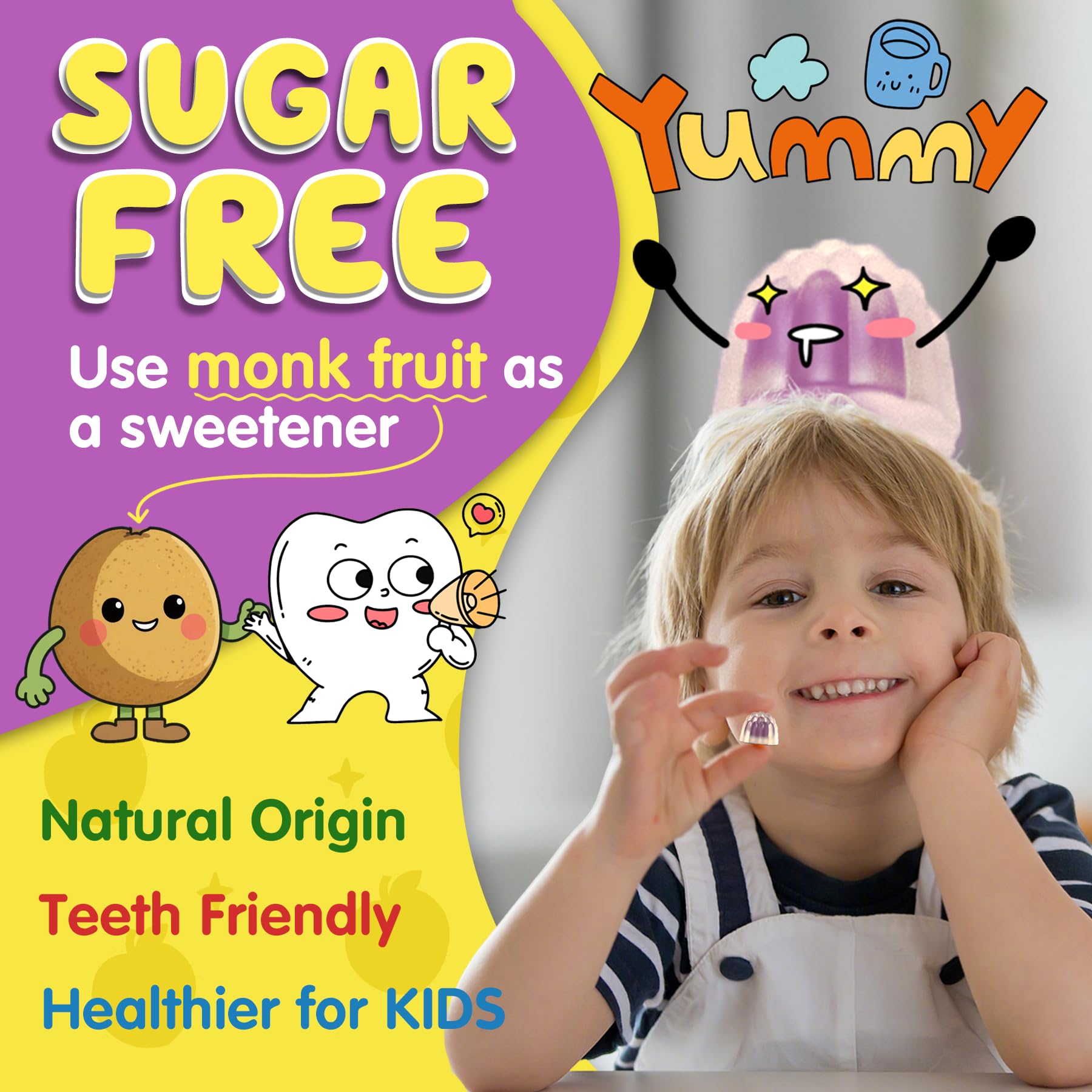 Gelatin-free focus gummies packaging
