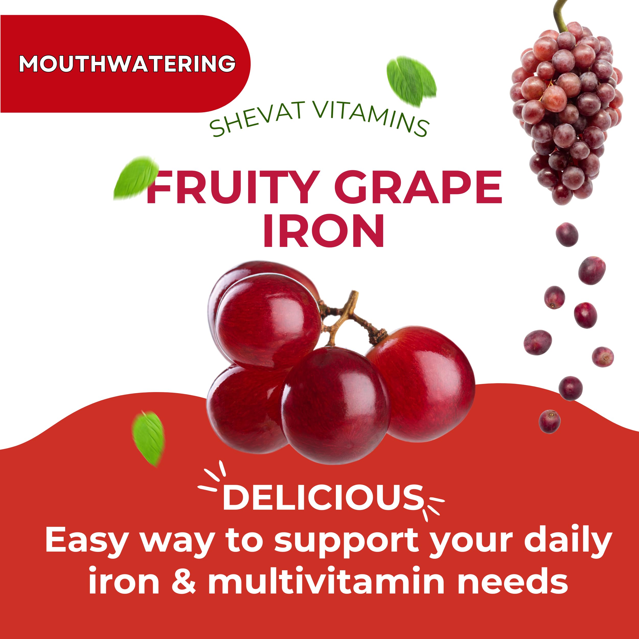 Kids iron gummies with vitamin C and zinc