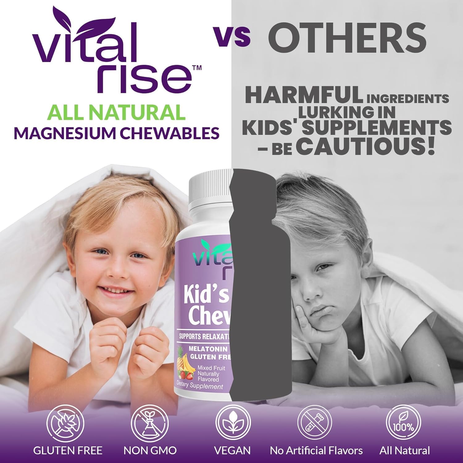 Ingredients panel for Kids Calm Chewables