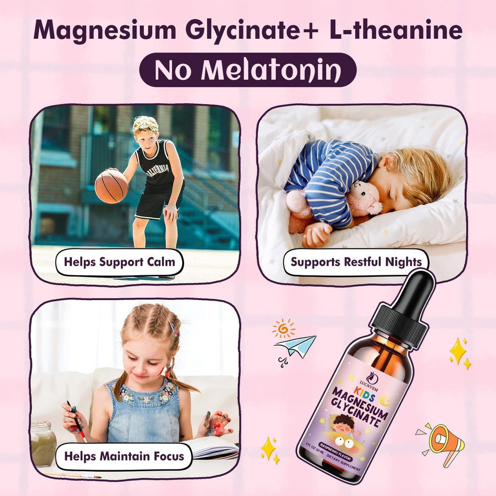 Close-up of ingredients: magnesium glycinate and L-theanine