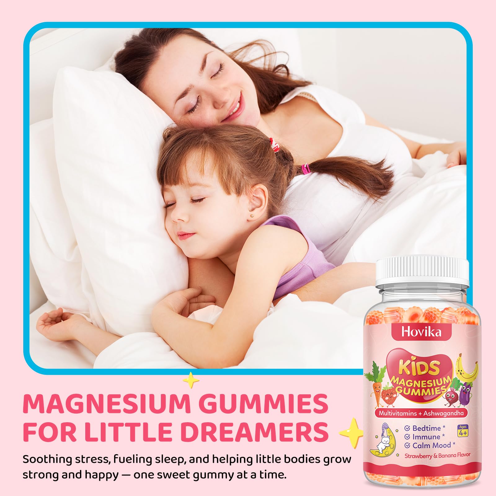 60-count bottle of kids magnesium gummies