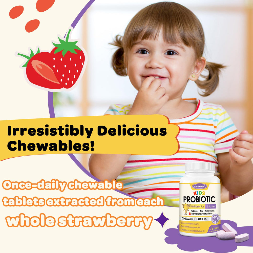 Pack of two bottles showing 150 servings for kids probiotic chews