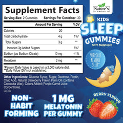 Chewable berry gummy for kids sleep support
