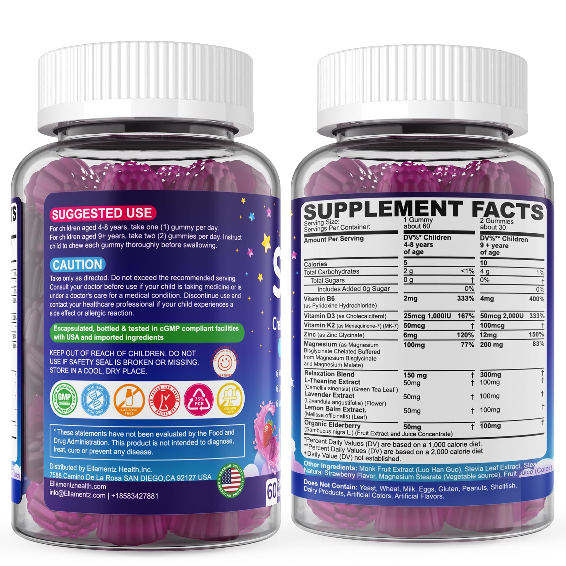 Product packaging with age recommendation 4+ and GMP proof