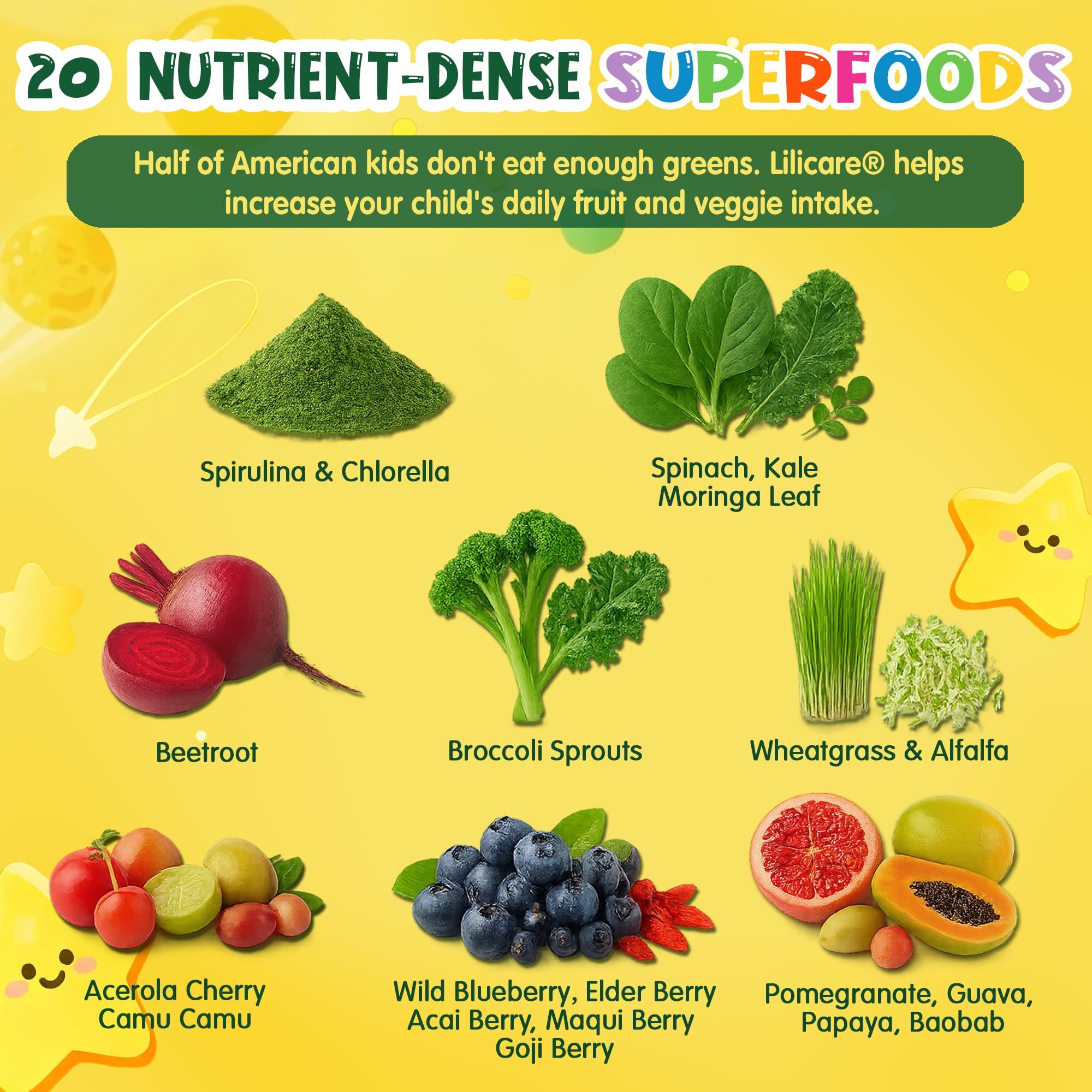 Gummies with 20+ fruits and vegetables