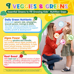 Greens gummies with spirulina and spinach