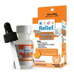 Orange flavor teething oral solution bottle 0.85 oz (25 ml)