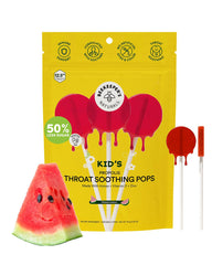 Kids throat-soothing watermelon lollipops box