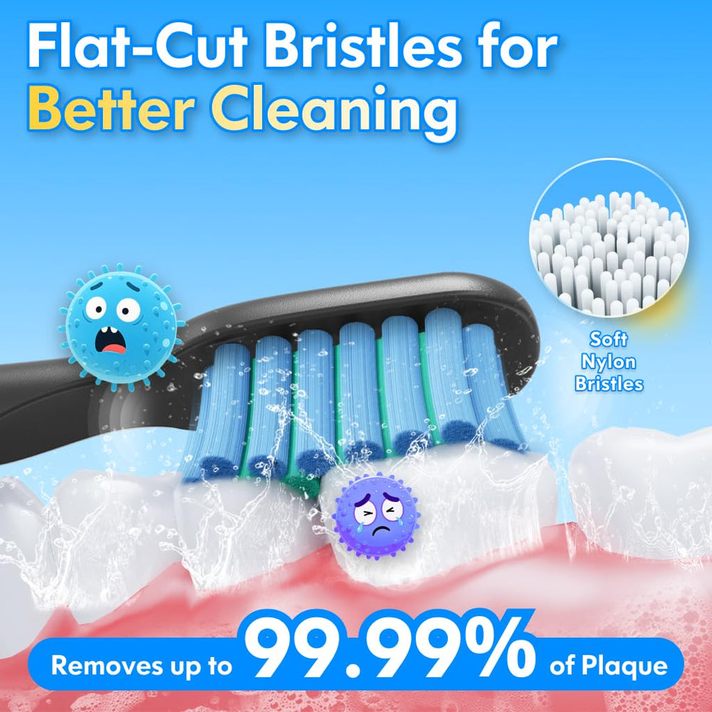 Kids toothbrush with 3 modes: Clean, Soft, Massage
