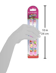 Two-piece Brush Buddies Shopkins toothbrush set in packaging