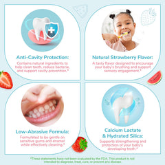 Child brushing routine with kid-friendly toothpaste
