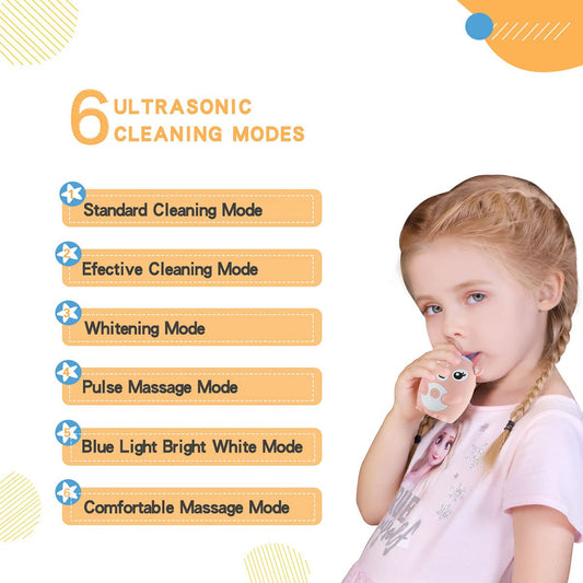 Kids U-shaped cartoon deer toothbrush side view
