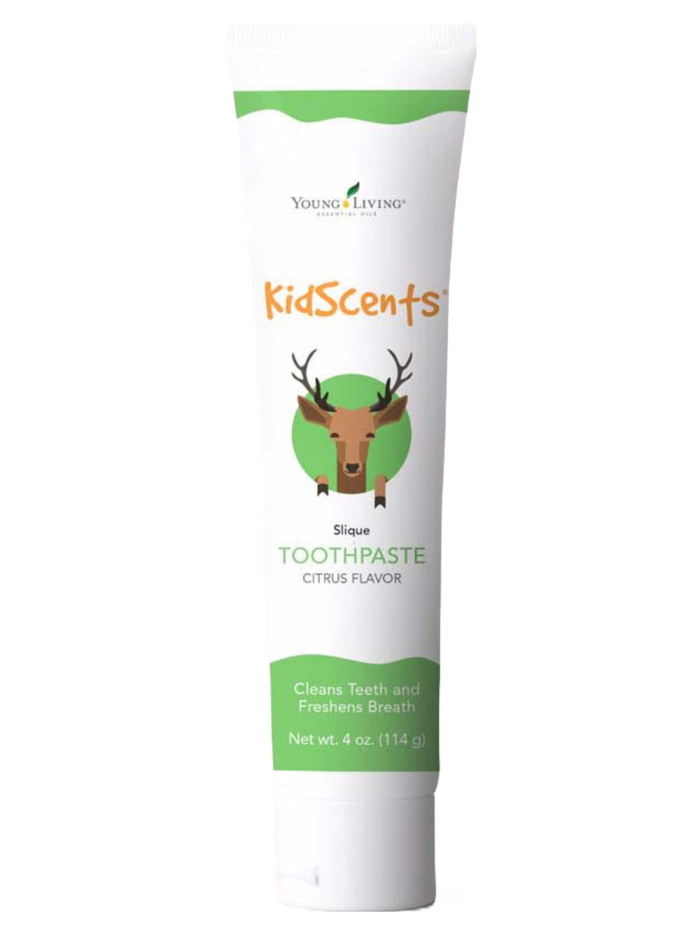 Front view of KidScents Slique Toothpaste for Kids 4 oz tube