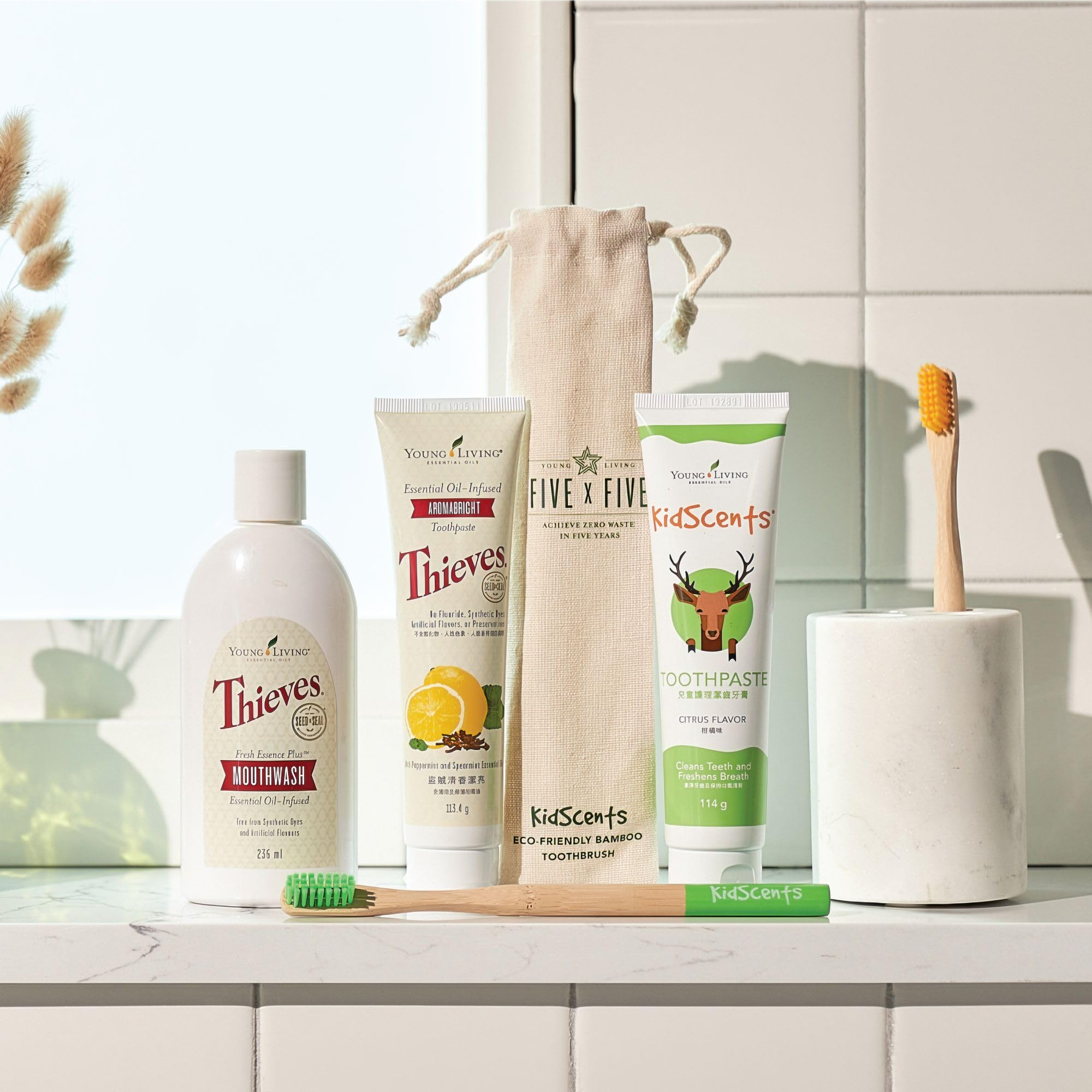 Packaging highlights fluoride- and SLS-free formula