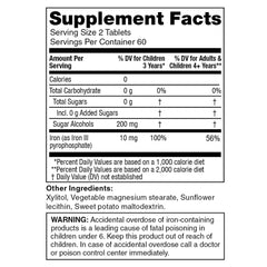 Packaging highlight: no sugar and xylitol sweetener instead