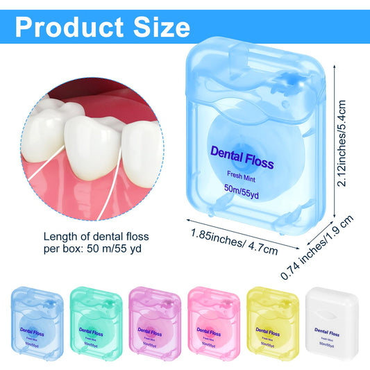 Front view of Kifmurase bulk dental floss in mint flavor with color variety