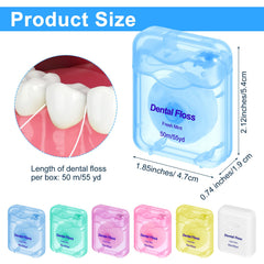 Front view of Kifmurase bulk dental floss in mint flavor with color variety