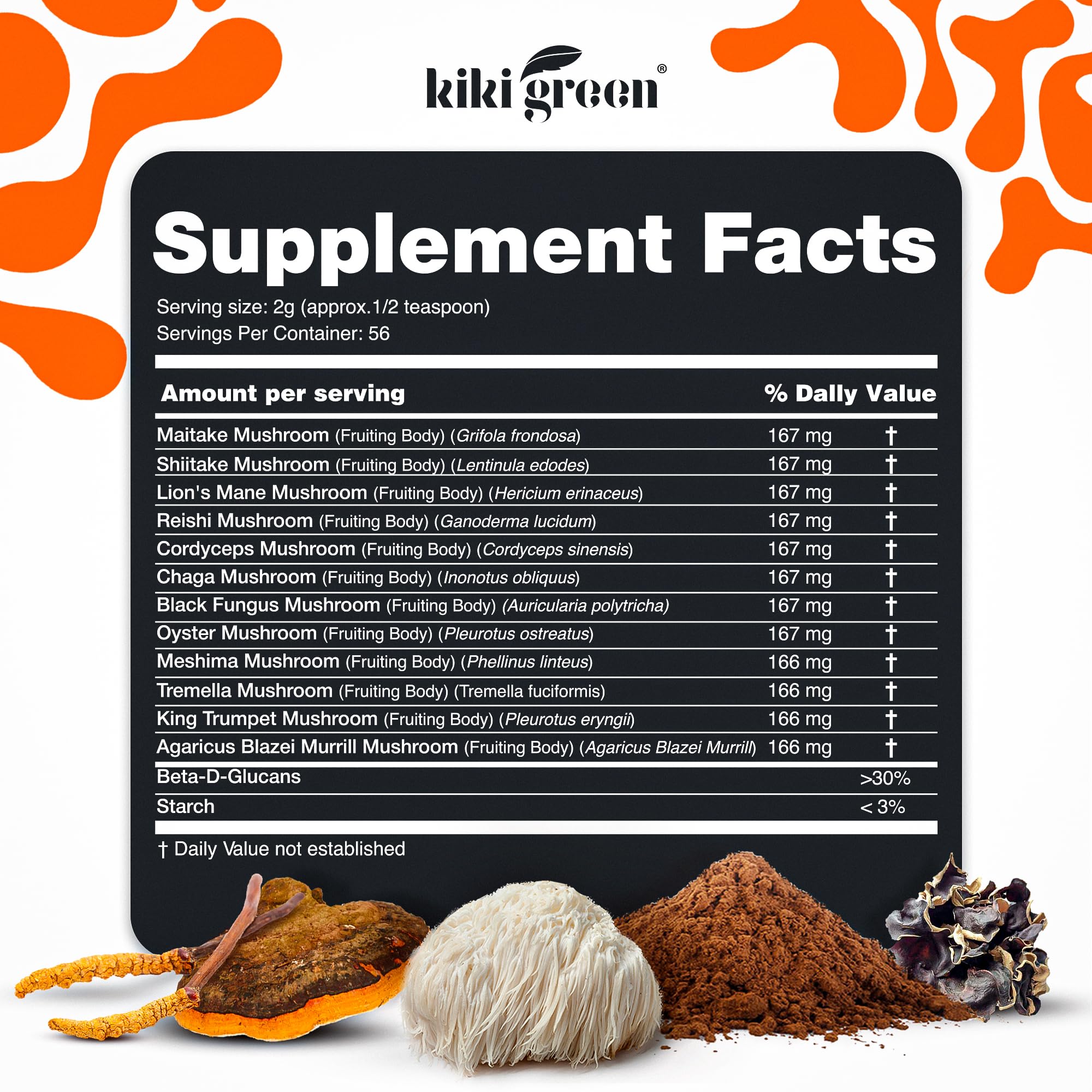 Concept image showing focus, energy, and immune support from mushroom powder
