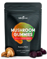 KIKI Green Mushroom Gummies bottle - front view