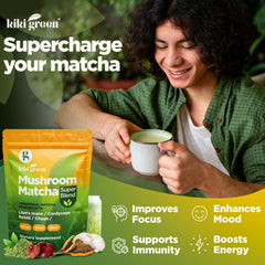 Chaga mushroom powder with matcha