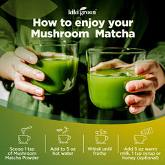 Prepared matcha latte with KIKI blend