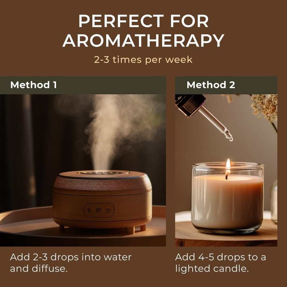 Lavender essential oil diffusing to create a calming atmosphere
