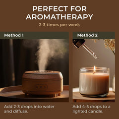 Lavender essential oil diffusing to create a calming atmosphere