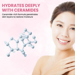 Kikumasamune application scene showing quick absorption on skin.