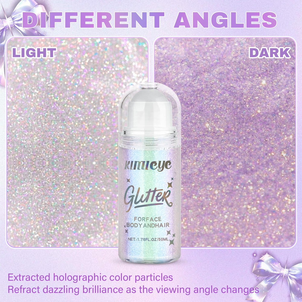 Performance-ready shimmer under concert lighting with KIMIEYE glitter gel.