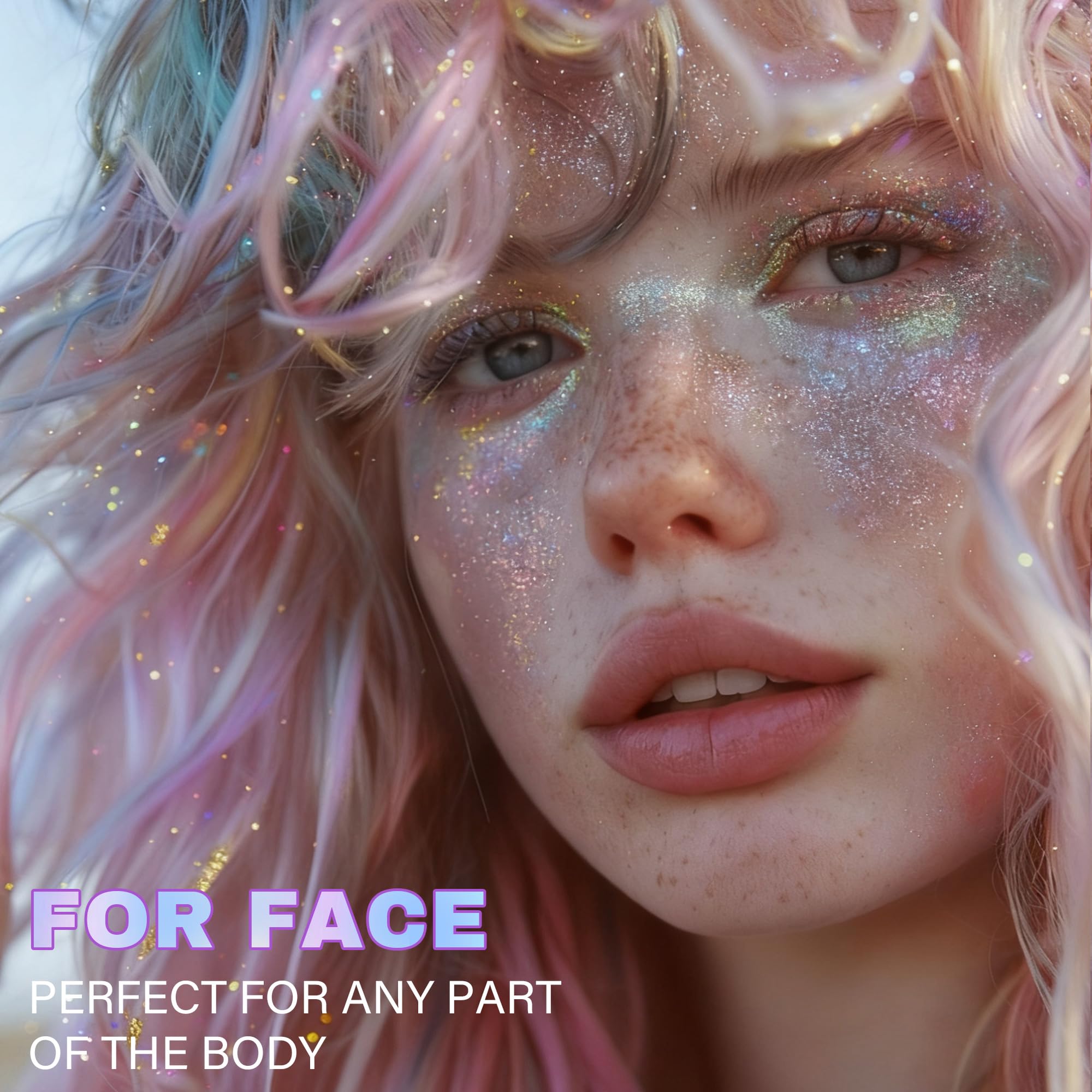 KIMIEYE roll-on glitter gel easy to apply with no mess and quick shimmering look
