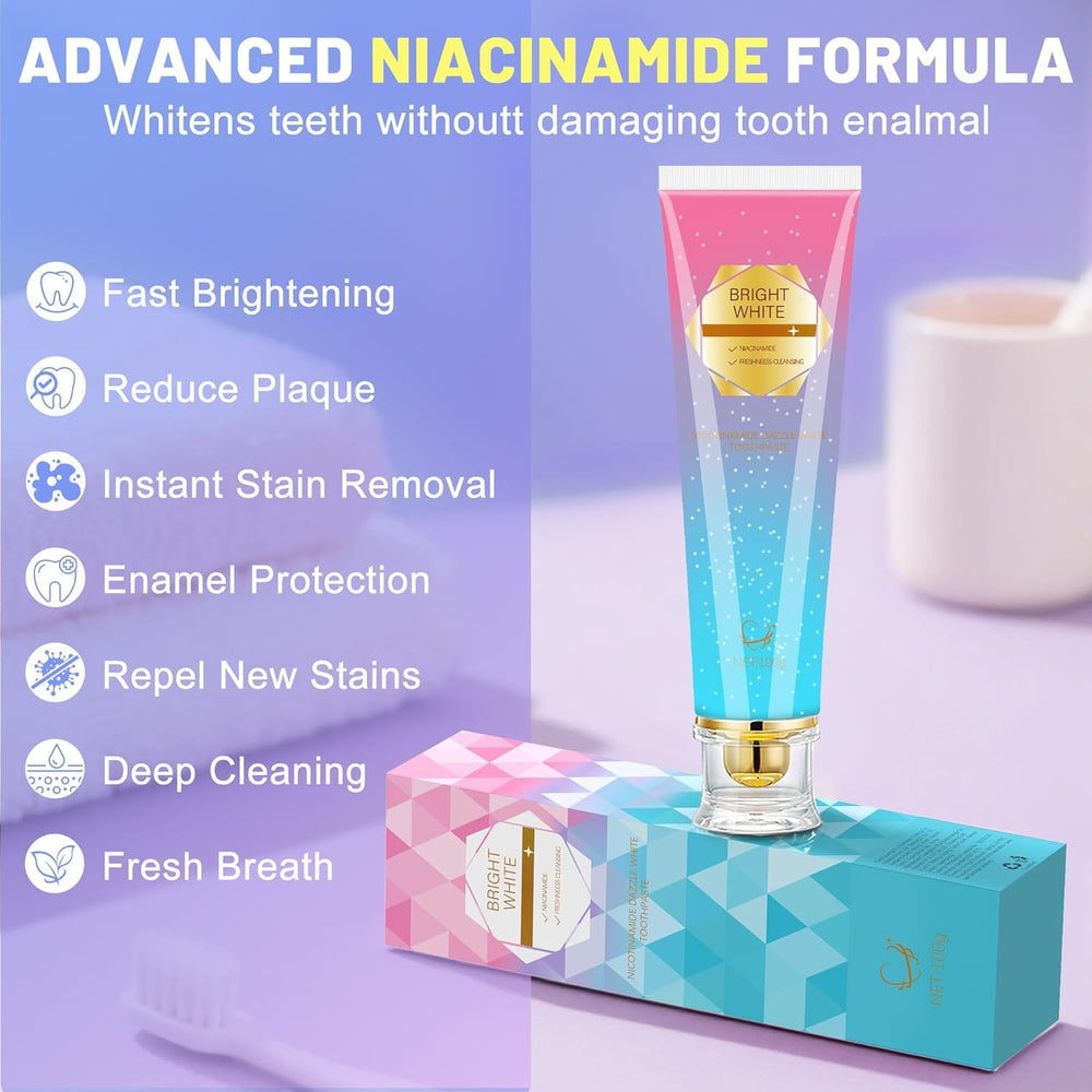 Ingredients and vegan formula of Niacinamide toothpaste