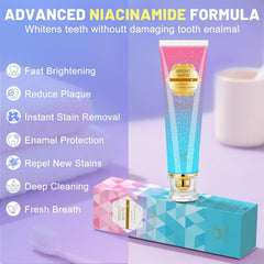 Ingredients and vegan formula of Niacinamide toothpaste