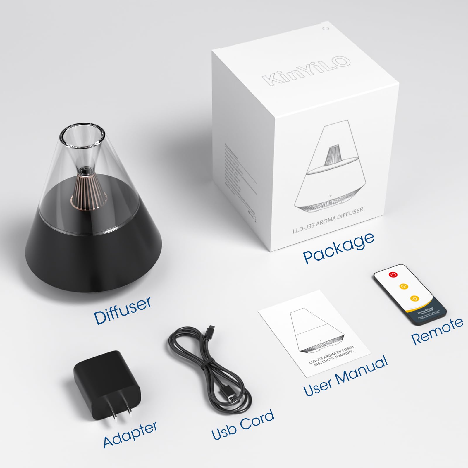Gift-ready KinYiLO diffuser set for home and office