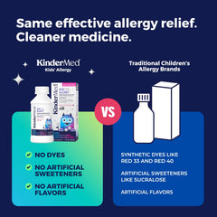 Non-GMO Project Verified, vegan, gluten-free KinderMed Kids' Allergy