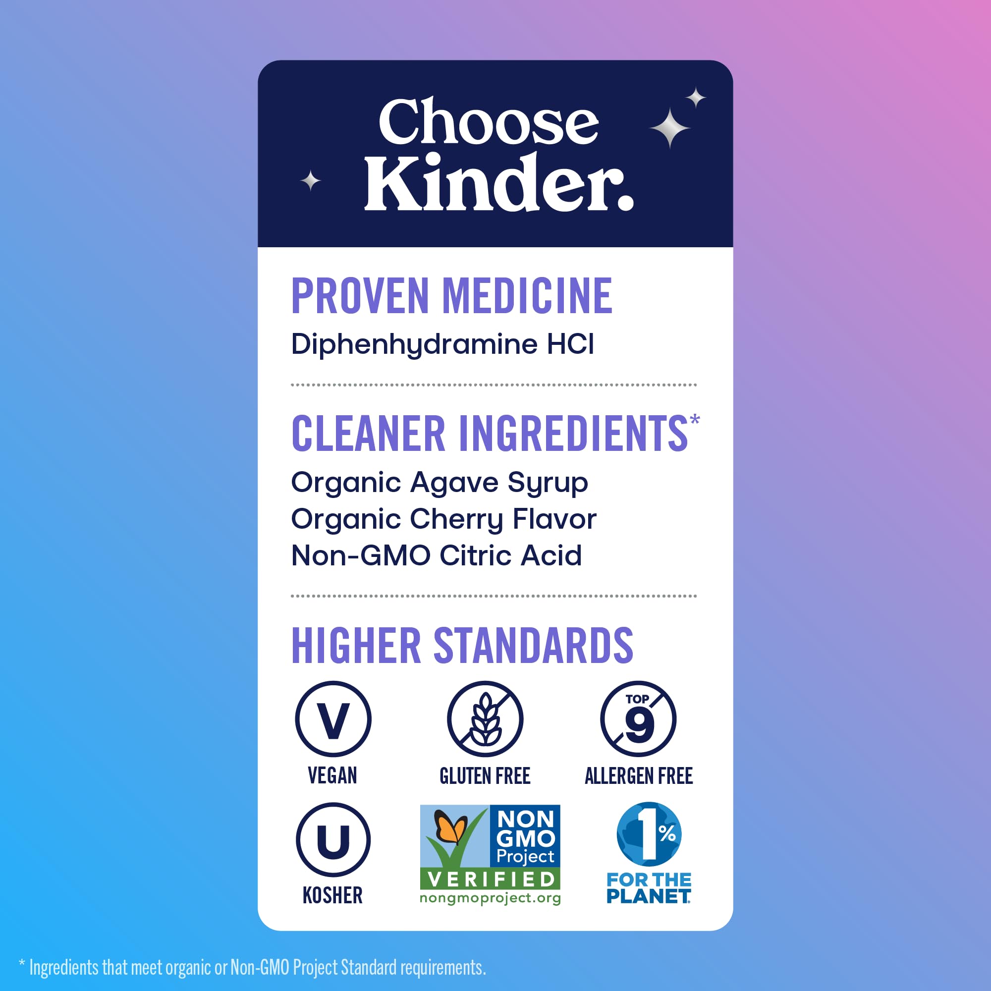 Organic cherry-flavored KinderMed Kids' Allergy