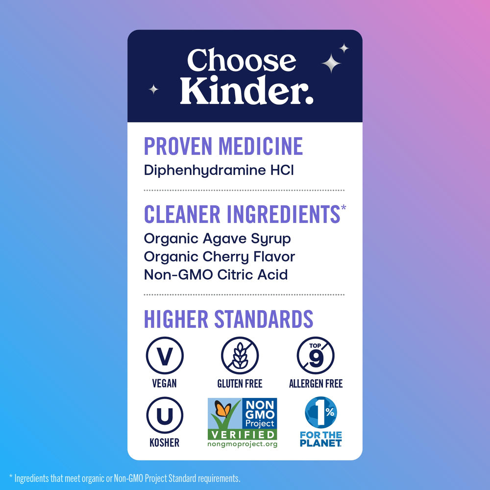 Organic cherry-flavored KinderMed Kids' Allergy